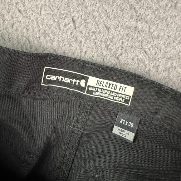 Carhartt Pants Mens 31x30 Black Rugged Flex Relaxed Fit Canvas Work BN2291-M - Picture 7 of 13